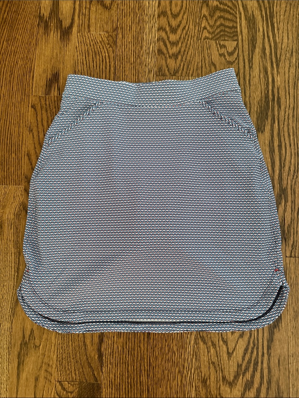 Peter Millar Navy & White Micro-Pattern Sport Skort